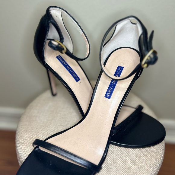 STUART WEITZMAN DANCER 95 SANDAL Black Size 9 1/2 only wore once - Picture 5 of 13